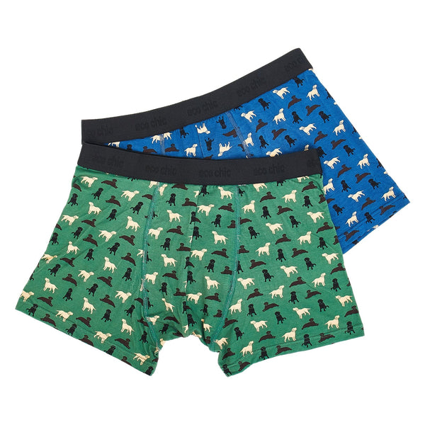 Eco-Chic Eco Friendly Men's Bamboo Boxers Labradors – Eco Chic