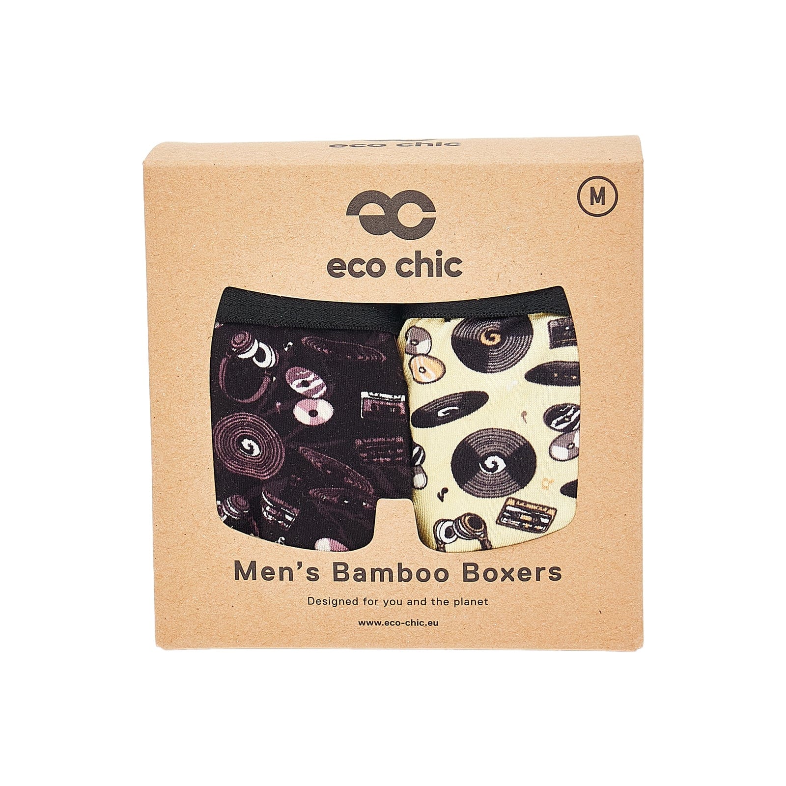 Eco Chic Retail Ltd Eco-Chic Eco Friendly Men's Bamboo Boxers Music Compilation