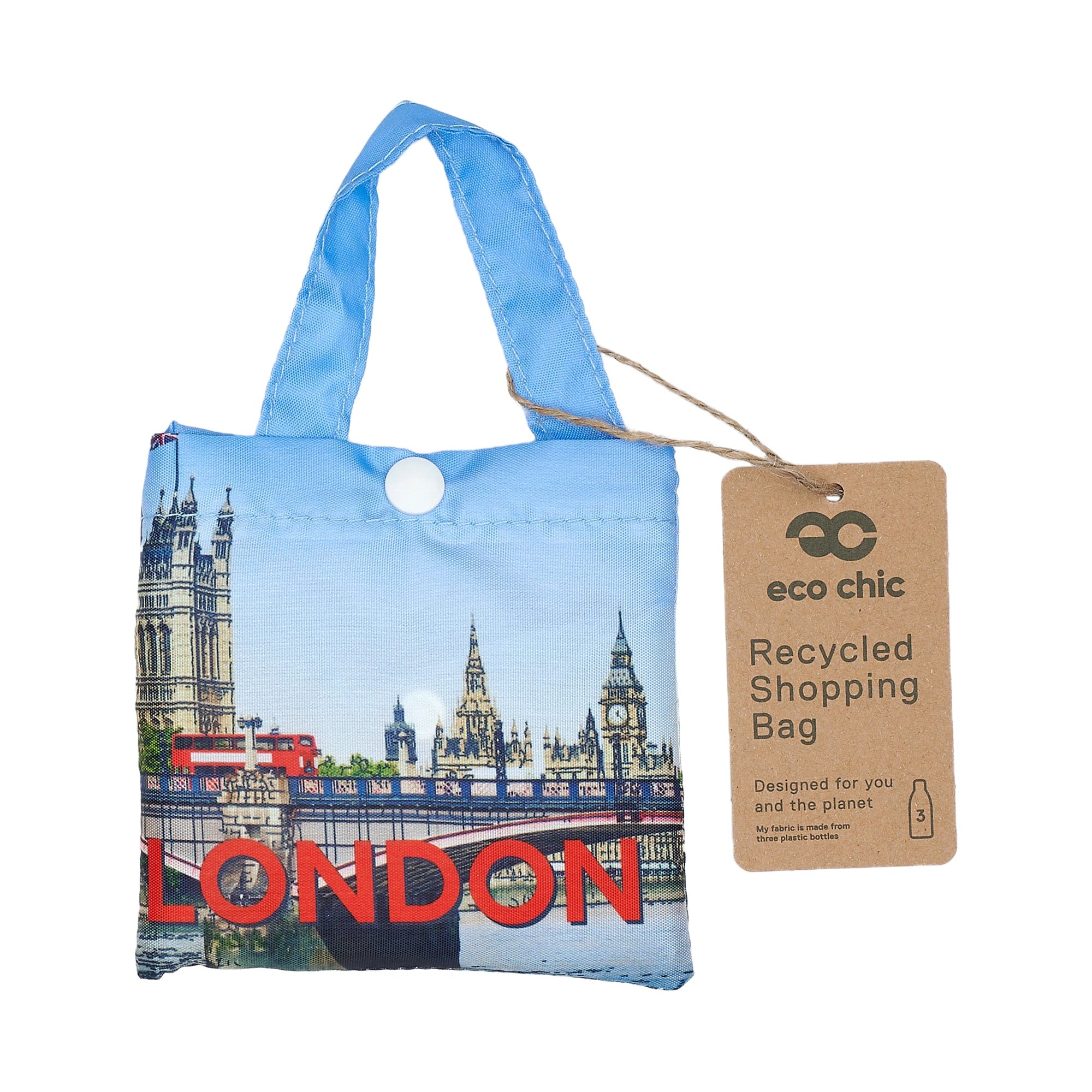 Eco Chic Mint Eco Chic Tourist Collection Shopping Bag London
