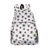 Eco Chic Grey Eco Chic Lightweight Foldable Backpack Bees