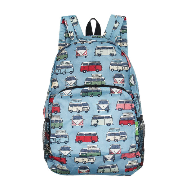 VW Blue Campervan Foldable Shopper Bag - Go Shopping in Camper