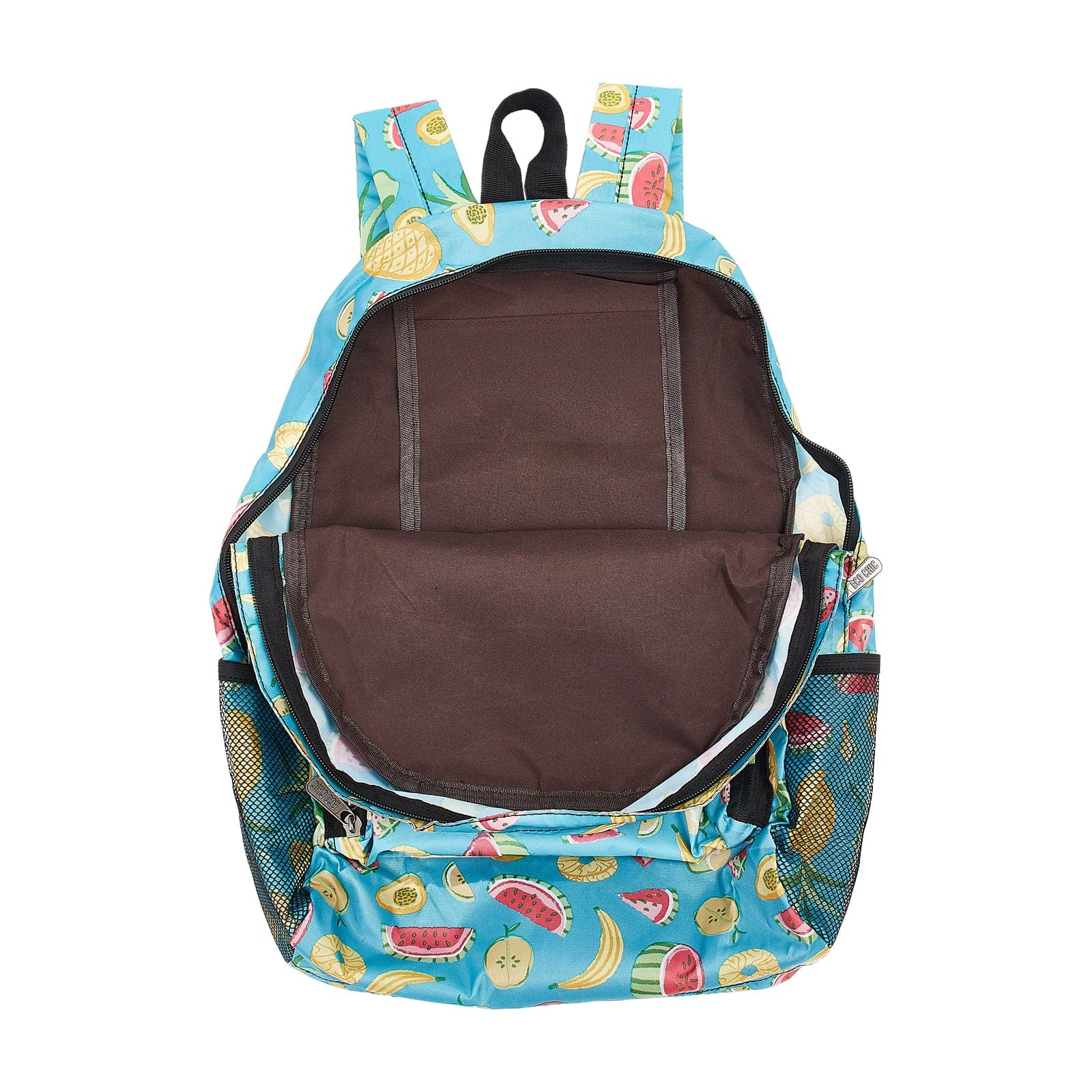 Eco Chic Blue Eco Chic Lightweight Foldable Backpack Mixed Fruits