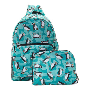 Eco Chic Teal Eco Chic Lightweight Foldable Backpack Puffin