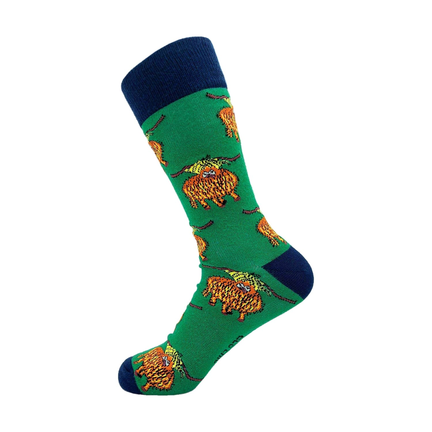Eco Chic Green Eco Chic Eco-Friendly Bamboo Socks Highland Cow