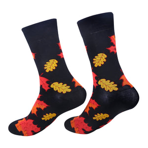 Eco Chic Black Eco Chic Eco-Friendly Bamboo Socks Leaves