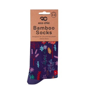 Eco Chic Eco Chic Eco-Friendly Bamboo Socks Lush Floral