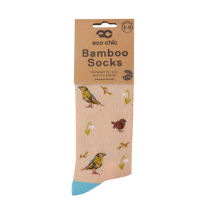 Eco Chic Beige Eco Chic Eco-Friendly Bamboo Socks RSPB Greenfinch