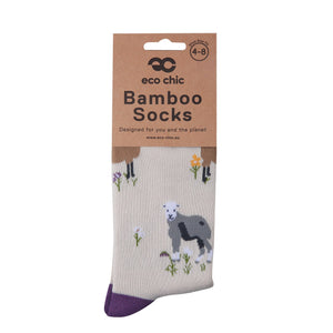 Eco Chic Eco Chic Eco-Friendly Bamboo Socks Sheep Realism