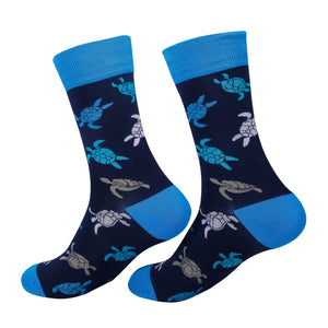 Eco Chic Navy Eco Chic Eco-Friendly Bamboo Socks Turtle