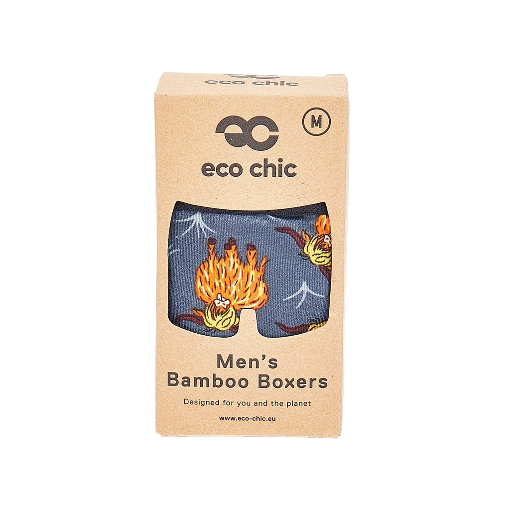 Eco Chic Retail Ltd Eco-Chic Bóxer de bambú ecológico para hombre Highland Cow