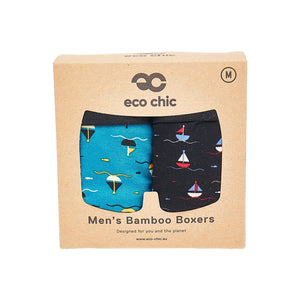 Eco Chic Retail Ltd Eco-Chic Eco Friendly Men's Bamboo Boxers Yachts