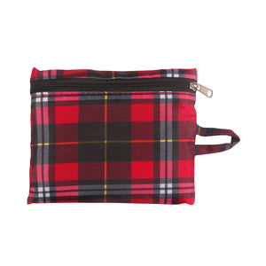 Eco Chic Eco Chic Foldable Reusable Large Shopping Bag Dark Tartan