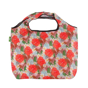 Eco Chic Eco Chic Foldable Reusable Large Shopping Bag Hibiscus