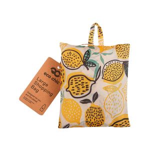 Eco Chic Eco Chic Foldable Reusable Large Shopping Bag Lemon