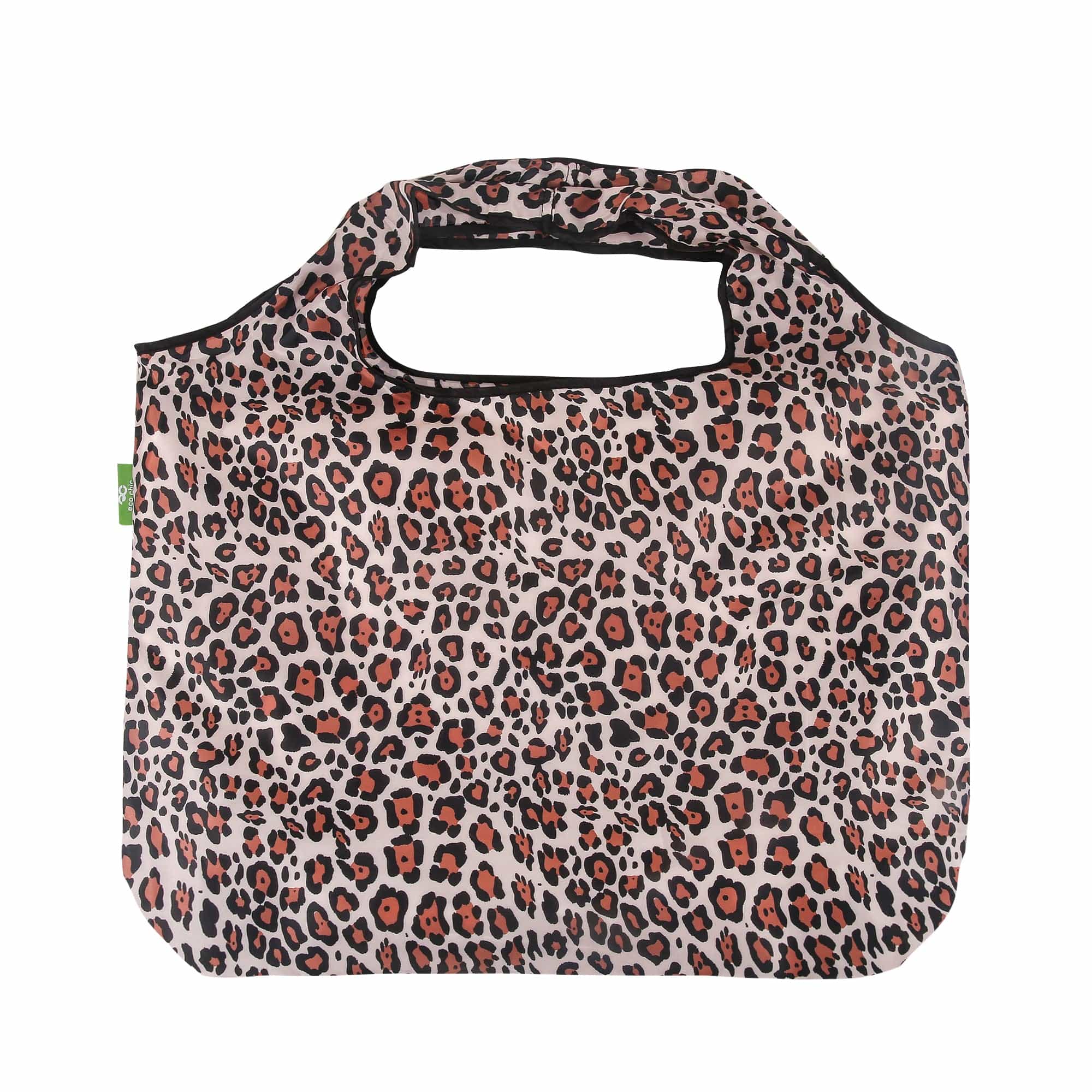 Eco Chic Eco Chic Foldable Reusable Large Shopping Bag Leopard