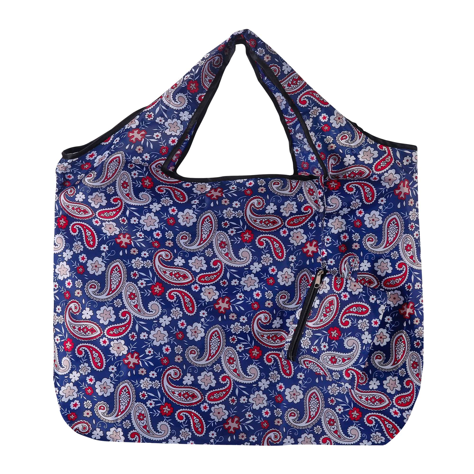 Eco Chic Eco Chic Foldable Reusable Large Shopping Bag Paisley