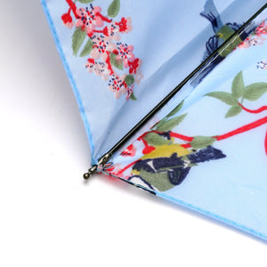 Eco Chic Eco Chic Folding Automatic Umbrella Blue Tits