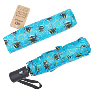 Eco Chic Eco Chic Folding Automatic Umbrella Bumble Bees