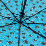 Eco Chic Eco Chic Folding Automatic Umbrella Bumble Bees
