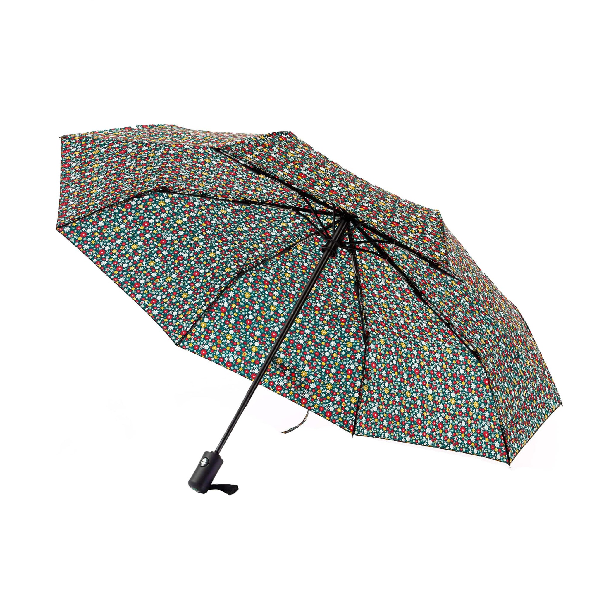 Eco Chic Eco Chic Folding Automatic Umbrella Ditsy