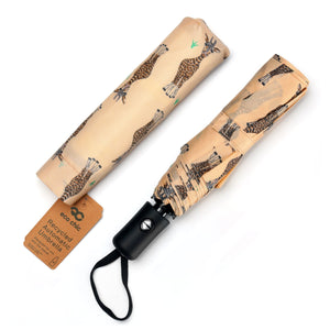 Eco Chic Eco Chic Folding Automatic Umbrella Giraffes