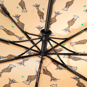 Eco Chic Eco Chic Folding Automatic Umbrella Giraffes