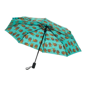 Eco Chic Eco Chic Folding Automatic Umbrella Highland Cow