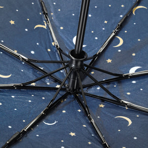 Eco Chic Eco Chic Folding Automatic Umbrella Stars and Moons