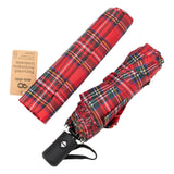 Eco Chic Eco Chic Folding Automatic Umbrella Tartan