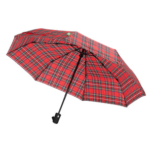 Eco Chic Eco Chic Folding Automatic Umbrella Tartan