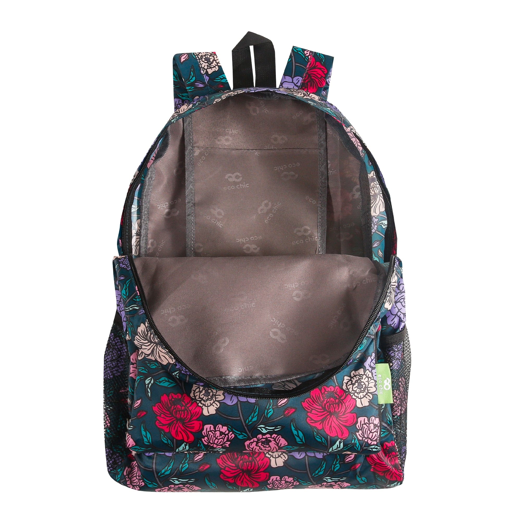 Eco Chic Green Eco Chic Lightweight Foldable Backpack Big Bold Floral