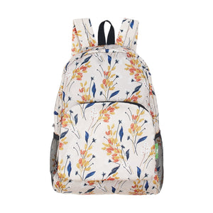Eco Chic Beige Eco Chic Lightweight Foldable Backpack Flowers