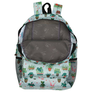 Eco Chic Mint Eco Chic Lightweight Foldable Backpack House Plant