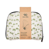 Eco Chic Beige Eco Chic Lightweight Foldable Backpack Palm Tree