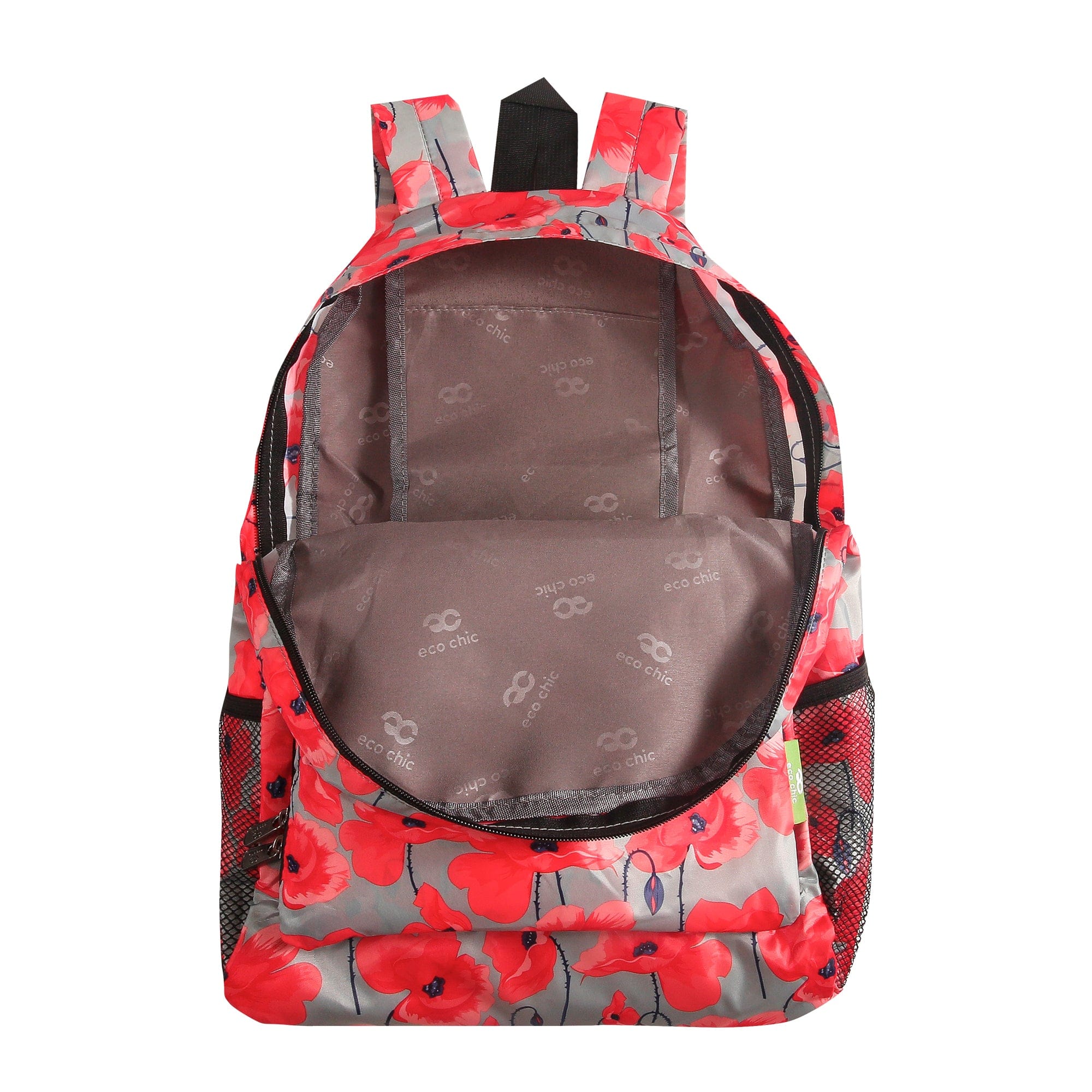 Eco Chic Eco Chic Lightweight Foldable Backpack Poppies