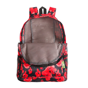 Eco Chic Eco Chic Lightweight Foldable Backpack Poppies