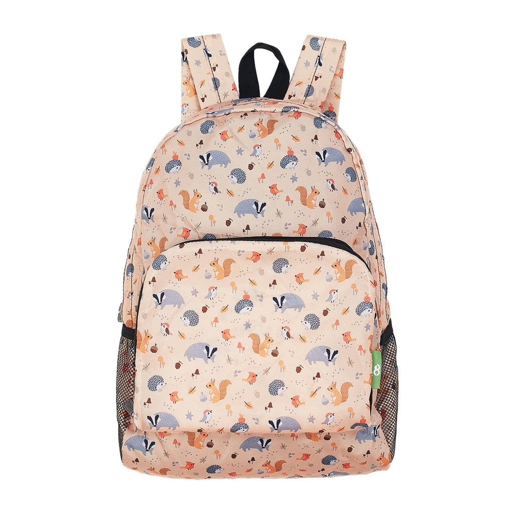 Eco Chic Mustard Eco Chic Lightweight Foldable Backpack Woodland