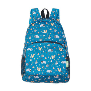 Eco Chic Teal Eco Chic Lightweight Foldable Backpack Woodland