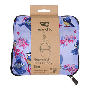 Eco Chic lilla Eco Chic Borsa a tracolla leggera e pieghevole tette blu