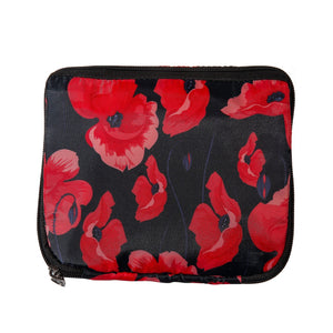 Eco Chic Navy Eco Chic Lightweight Foldable Crossbody Bag Poppies