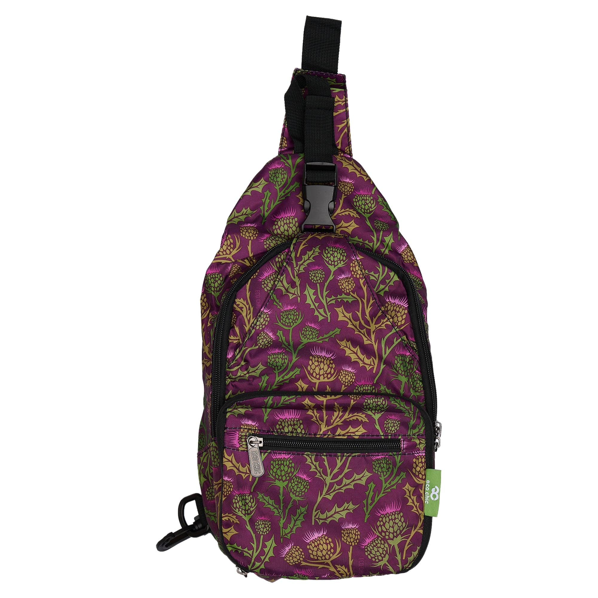 Eco Chic Purple Eco Chic Lightweight Foldable Crossbody Bag Thistle