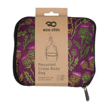 Eco Chic Purple Eco Chic Lightweight Foldable Crossbody Bag Thistle