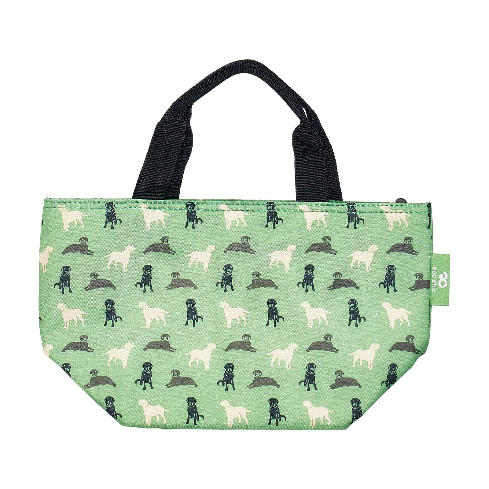 Eco Chic Green Eco Chic Lightweight Foldable Lunch Bag Labradors