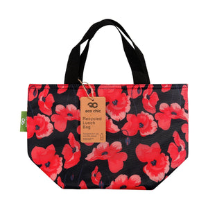 Eco Chic Eco Chic Lightweight Foldable Lunch Bag Poppies