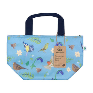 Eco Chic Blue Eco Chic Lightweight Foldable Lunch Bag RSPB Birds