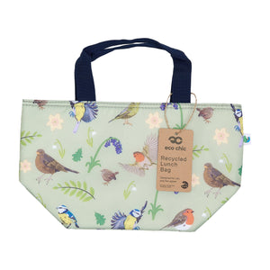Eco Chic Green Eco Chic Lightweight Foldable Lunch Bag RSPB Birds