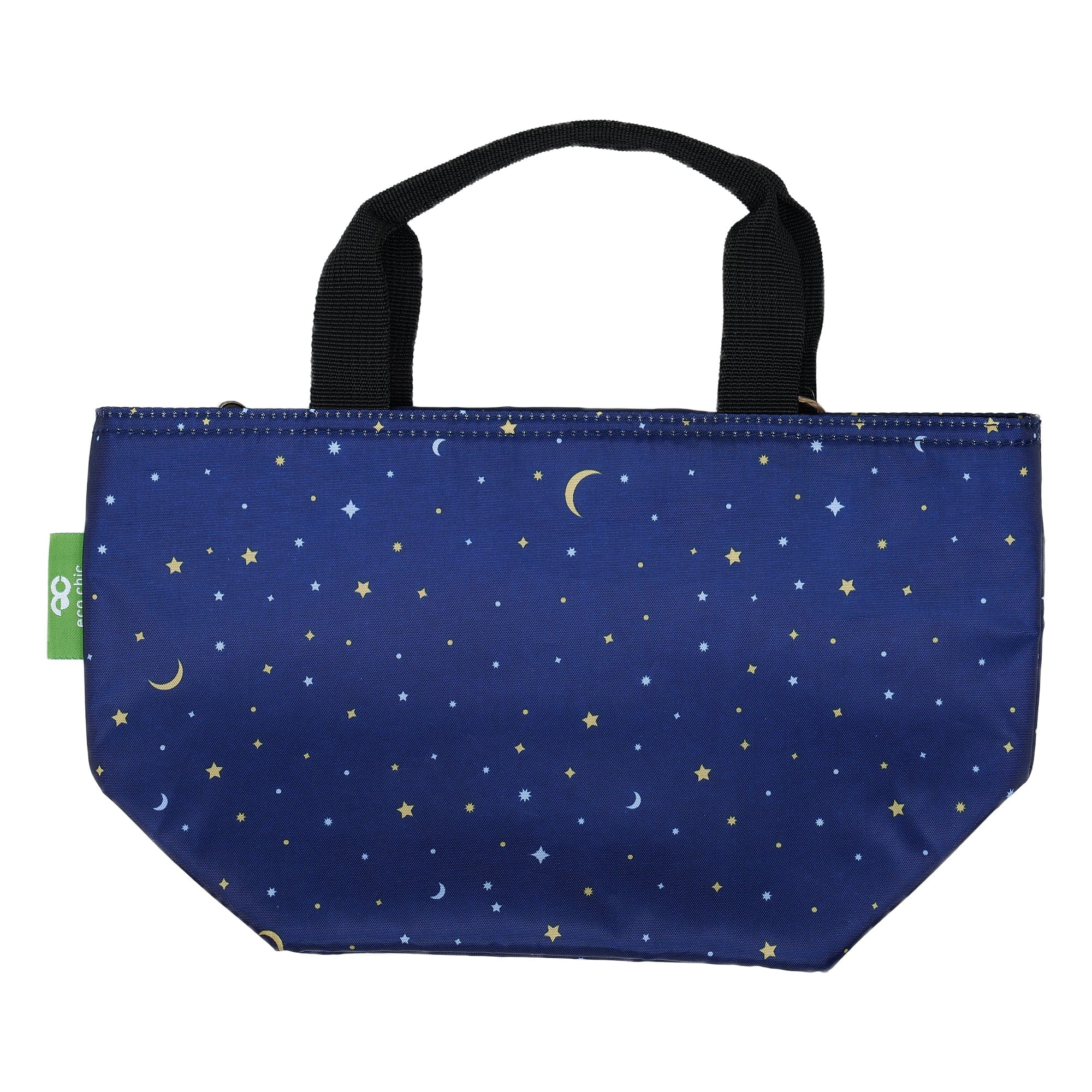 Eco Chic Navy Eco Chic Lightweight Foldable Lunch Bag Stars and Moons
