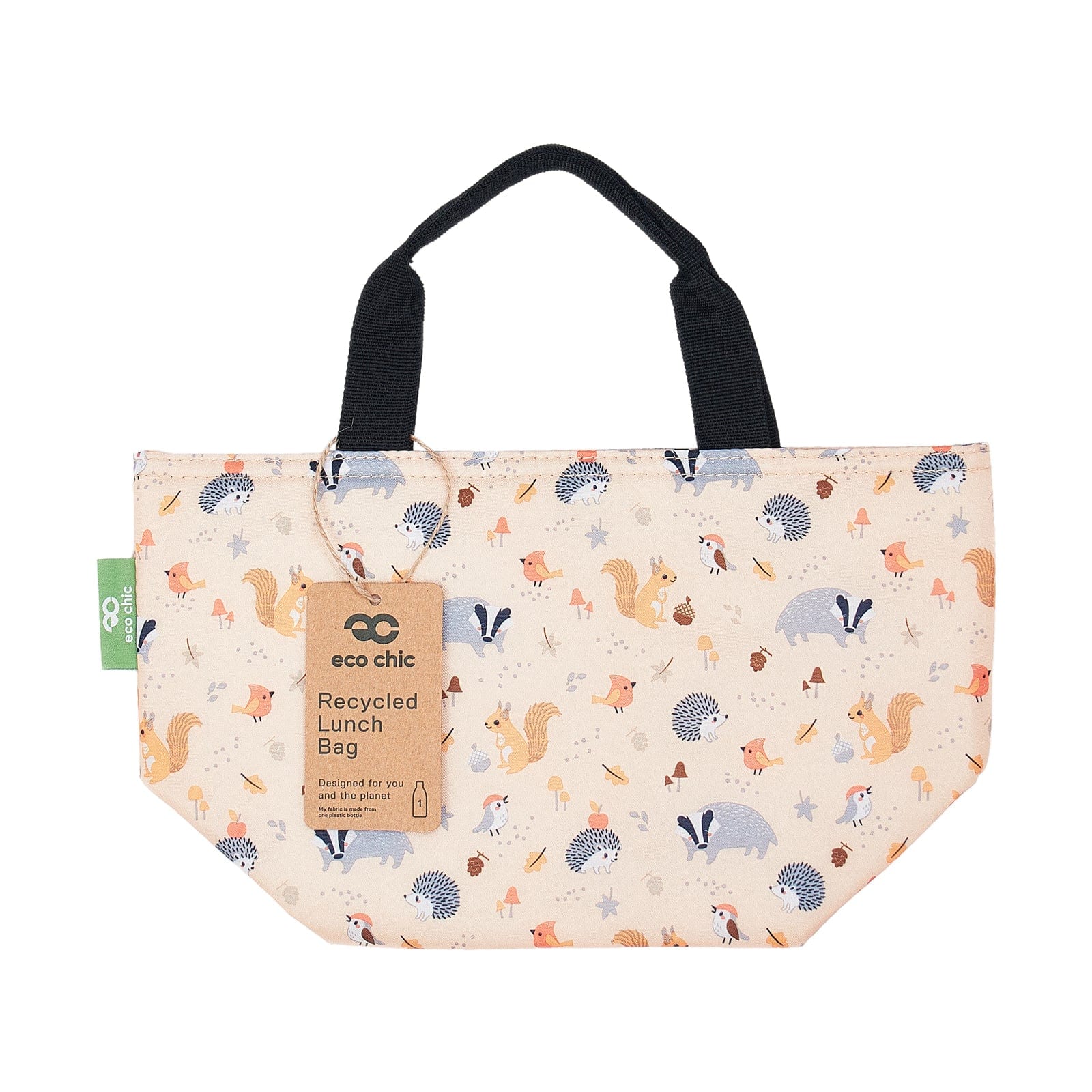 Eco Chic Mustard Eco Chic Lightweight Foldable Lunch Bag Woodland