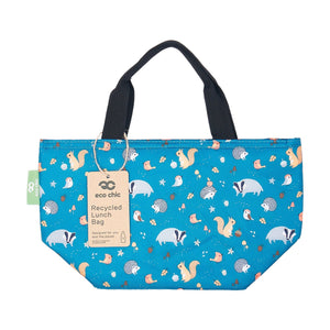 Eco Chic Teal Eco Chic Lightweight Foldable Lunch Bag Woodland