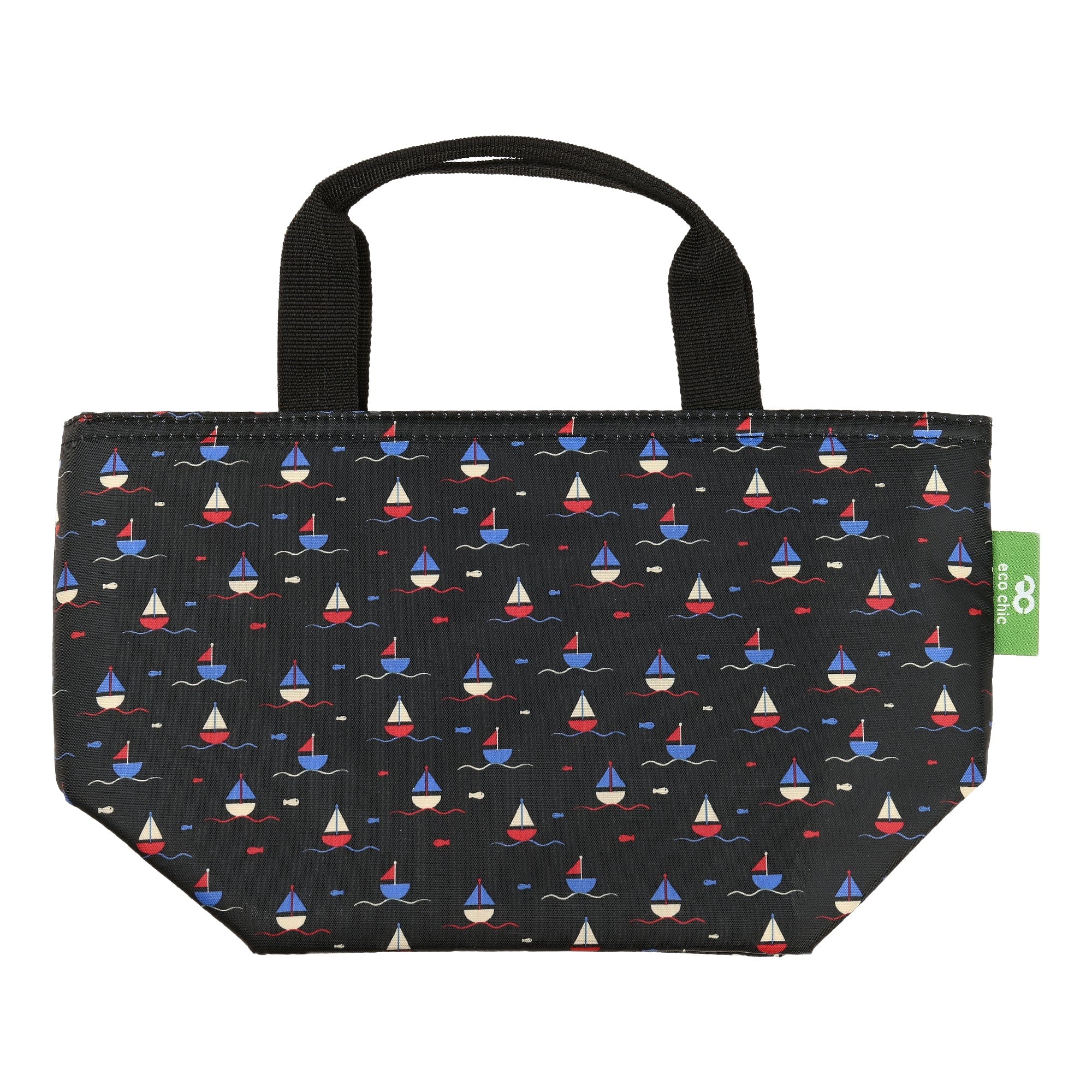 Eco Chic Navy Eco Chic Lightweight Foldable Lunch Bag Yachts